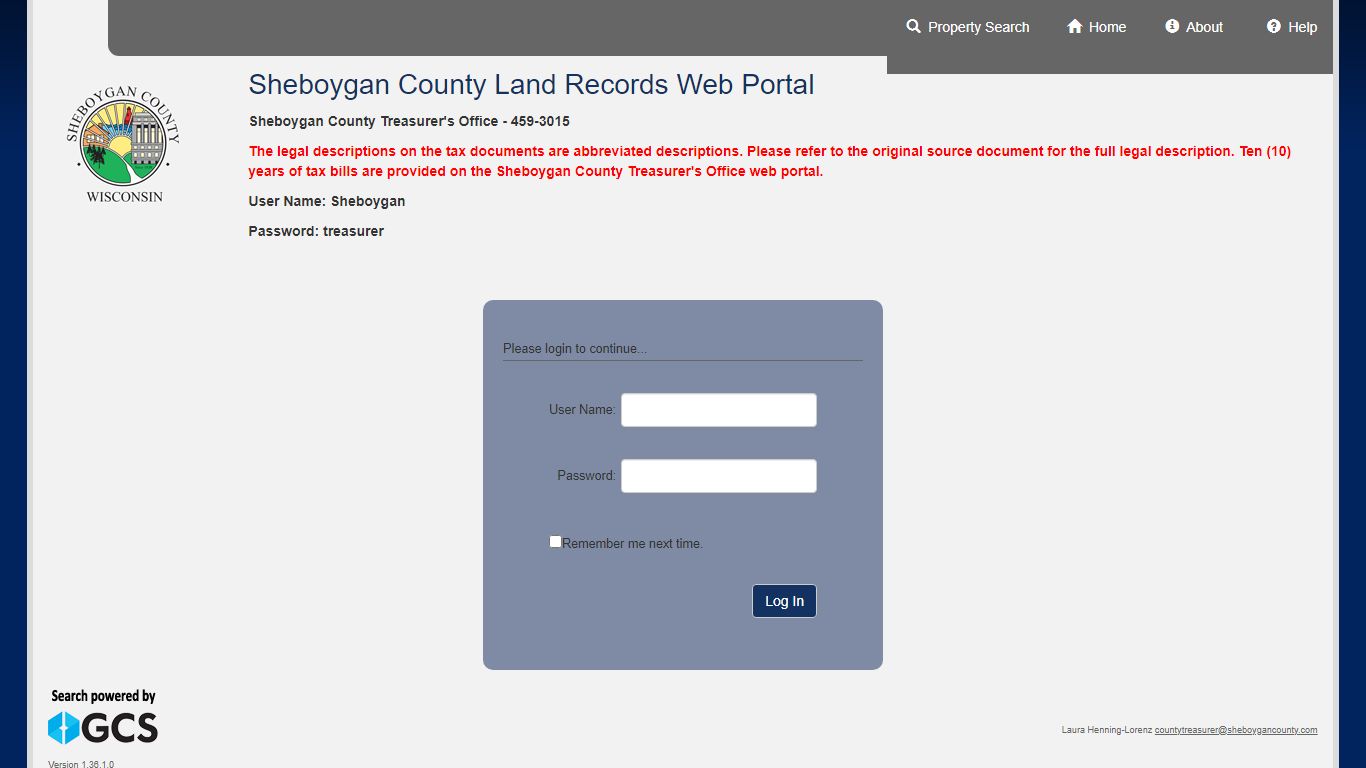 Sheboygan County Land Records Web Portal